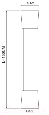 Душевой шланг Aquanet AF000-05C / 246851