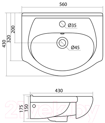 Тумба с умывальником Акватон Джимми 57 У