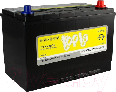 Автомобильный аккумулятор Topla EFB Stop&Go Jis R+ / 112005 - фото