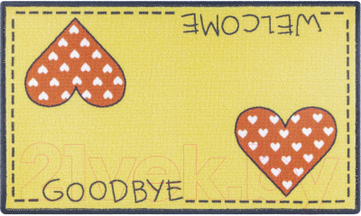 Коврик грязезащитный SunStep Fresh Сердечки 45x75 / 35-107 - фото