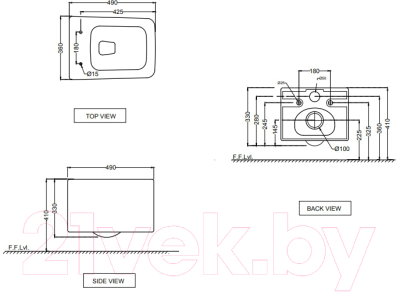 Унитаз подвесной Jaquar KUS-WHT-35953BIUFSM