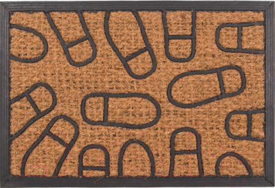 Коврик грязезащитный SunStep Следы 40x60 / 32-081 - фото