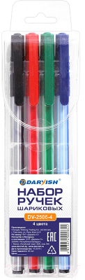 Набор шариковых ручек Darvish DV-2506-4 - фото