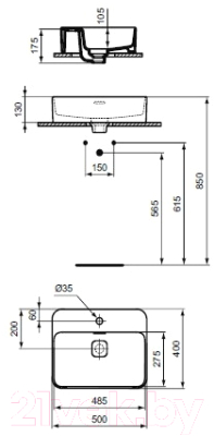 Умывальник Ideal Standard Strada II Vesse T296601