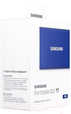 Внешний жесткий диск Samsung T7 1TB (MU-PC1T0H/WW)