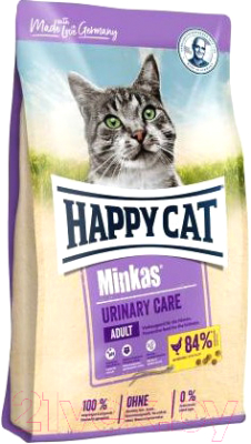 Сухой корм для кошек Happy Cat Minkas Urinary Care Geflugel / 70431 - фото