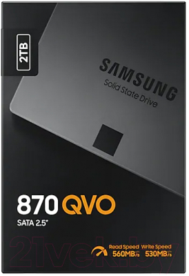 SSD диск Samsung 870 QVO 2TB (MZ-77Q2T0BW)