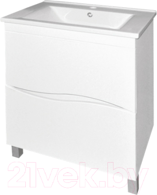 Тумба с умывальником Гамма Люкс 2-65 Атриа 9065 (с ящиком) - фото