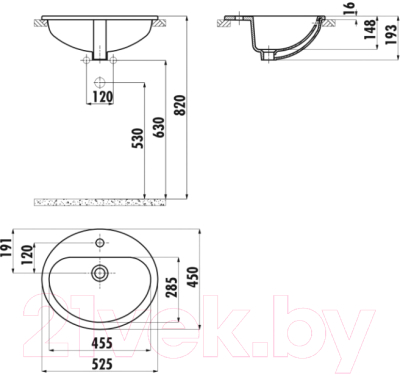 Умывальник Creavit TP 45 TP225-00CB00E-0000