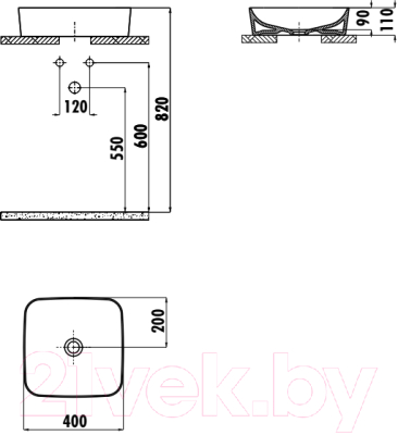 Умывальник Creavit Ultra 40 UL040-00CB00E-0000