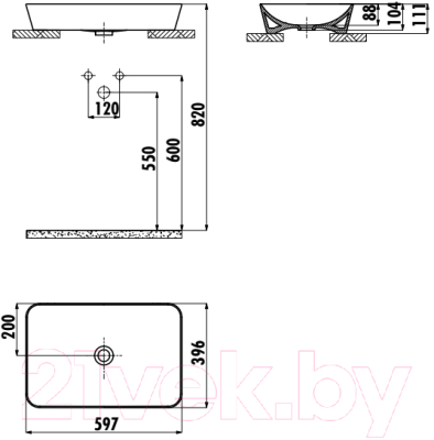 Умывальник Creavit Ultra 60 UL060-00CB00E-0000