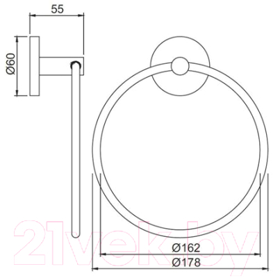 Кольцо для полотенца Jaquar ACN-CHR-1121BN