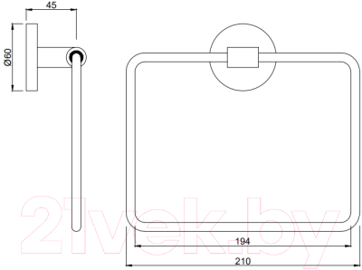Кольцо для полотенца Jaquar ACN-CHR-1121N