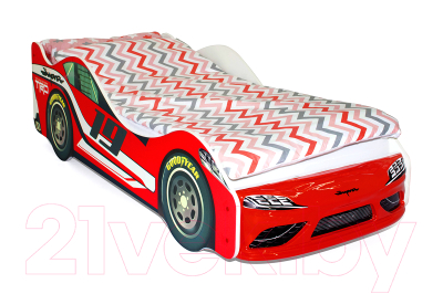 Стилизованная кровать детская Бельмарко Супра / 1254 (красный)