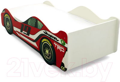 Стилизованная кровать детская Бельмарко Супра / 1254 (красный)