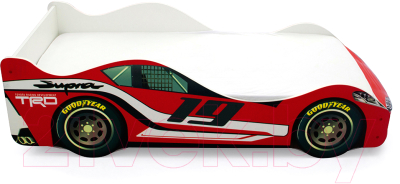 Стилизованная кровать детская Бельмарко Супра / 1254 (красный)