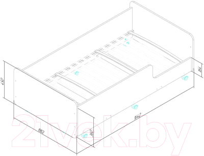 Двухъярусная кровать детская Можга Капризун 7 / Р444