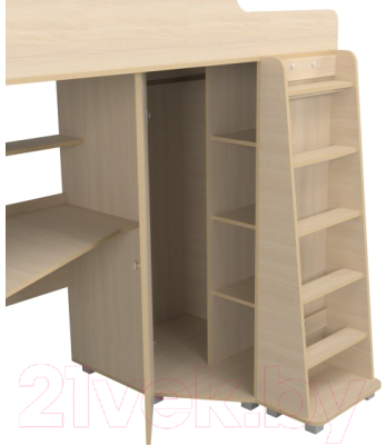 Кровать-чердак детская Можга Капризун 5 с рабочей зоной / Р440