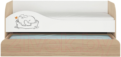 Двухъярусная выдвижная кровать детская Аквилон Кот № 900.1