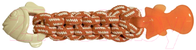 Игрушка для собак Rosewood Рыбка с канатным центром / 40217/RW - фото