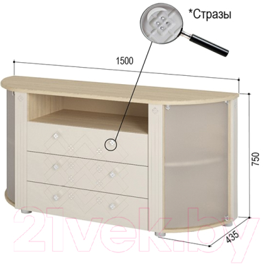 Тумба Аквилон Капелла (туя светлая)