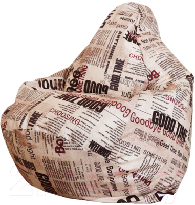 Бескаркасное кресло Flagman Груша Макси Г2.5-143 (Gazeta Coffee) - фото