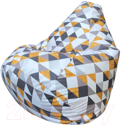 Бескаркасное кресло Flagman Груша Макси Г2.5-175 (ромб жёлтый) - фото