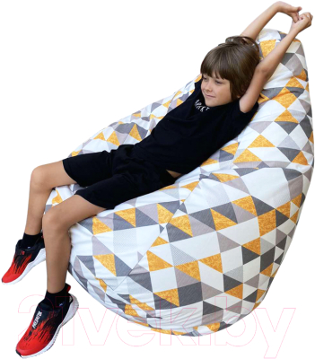 Бескаркасное кресло Flagman Груша Макси Г2.5-175 (ромб жёлтый)