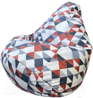 Бескаркасное кресло Flagman Груша Макси Г2.5-176 (ромб красный) - фото