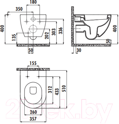 Унитаз подвесной Creavit Free FE322-11AM00E-0000