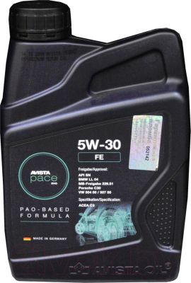 Моторное масло Avista Pace Evo FE 5W30 / 150807 - фото