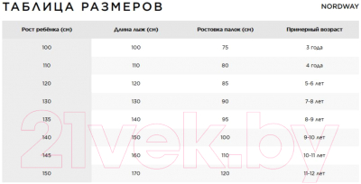 Комплект беговых лыж Nordway DXT008MX10 / A20ENDXT008-MX