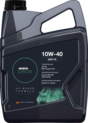 Моторное масло Avista Pace Ger FS 10W40 / 152318 - фото