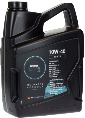 Моторное масло Avista Pure Evo CI-4 TS 10W40 / 153288 - фото