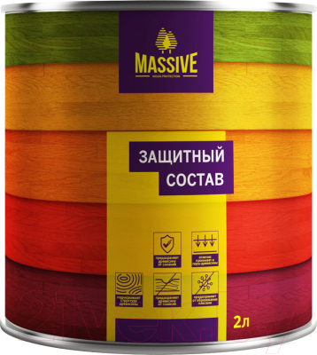 Защитно-декоративный состав MASSIVE Бесцветный - фото