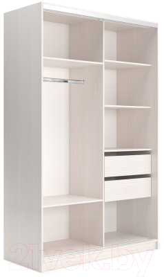 Шкаф-купе Евва 158 ВS.01 / АЭП ШК.2 01 (бодега/хром)