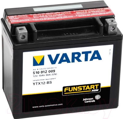 Мотоаккумулятор Varta Funstart AGM YTX12-BS 510012009/510012015 - фото