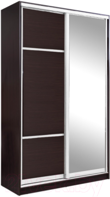 Шкаф-купе Евва 158 VS.02 / АЭП ШК.2 01 (венге/хром) - фото