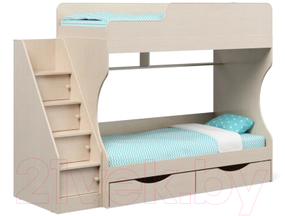 Двухъярусная кровать Можга Капризун 6 с ящиками / Р443
