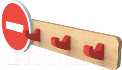 Вешалка для одежды Woody Знак Кирпич ВК-2.8 / 04110 - фото