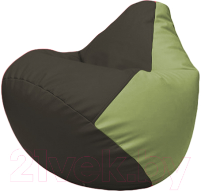 Бескаркасное кресло Flagman Груша Макси Г2.3-19170 (черный/оливковый) - фото