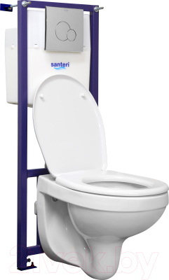 Унитаз подвесной с инсталляцией Santeri 138164S0000B0 - фото