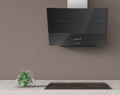 Вытяжка наклонная Krona Inga 600 Inox/Black Push Button / 00024918