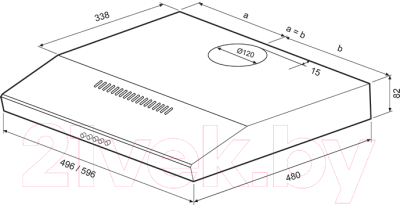 Вытяжка плоская Krona Ermina 500 white PB / КА-00001058