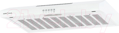 Вытяжка плоская Krona Ermina 600 white PB / КА-00001062 - фото