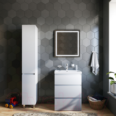 Тумба с умывальником AM.PM Gem M91FSX0602WG + M90WCC0602WG