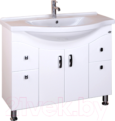 Тумба с умывальником Onika Эльбрус 100.13 110008 + Эльбрус 100 1WH110255 - фото