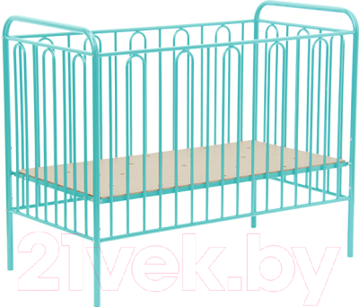 Детская кроватка Polini Kids Vintage 110 (бирюзовый) - фото
