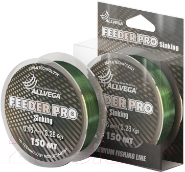 Леска монофильная Allvega Feeder Pro Sinking 0.16мм 150м / LFP15016 (темно-зеленый)