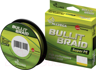 Леска плетеная Allvega Bullit Braid 0.20мм 92м / BB92Y20 (желтый)